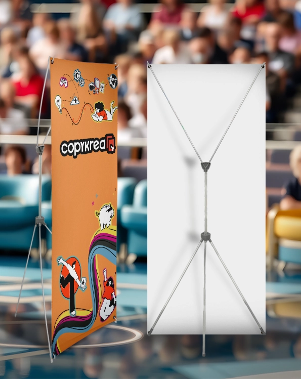 Zunanji X Banner s podstavkom za polnjenje